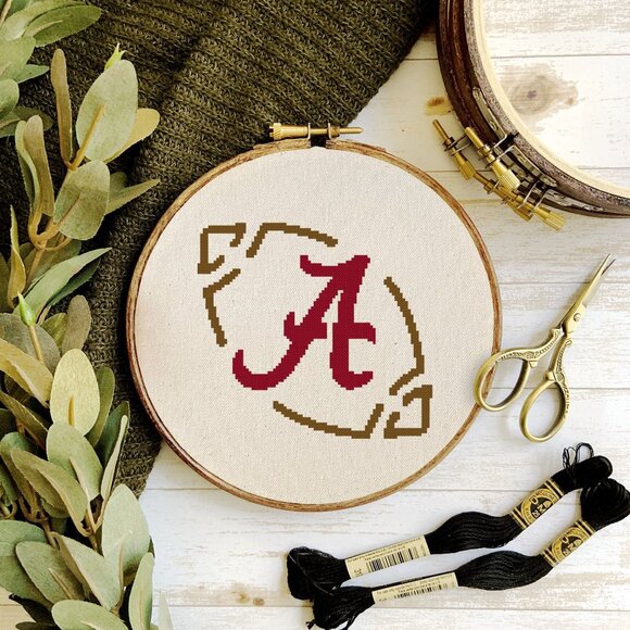 Alabama Roll Tide Football Counted Cross‎ Stitch Patterns Set of 4 - Picture 7 of 9